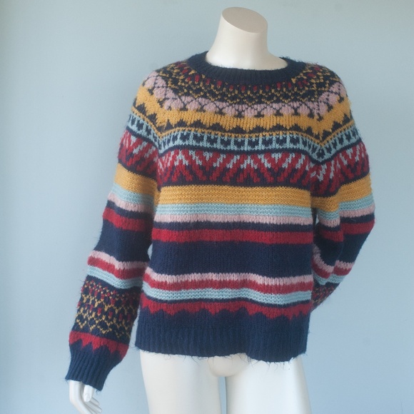 Urban Outfitters Colorful Striped Fair Isle Sweater - Picture 6 of 15
